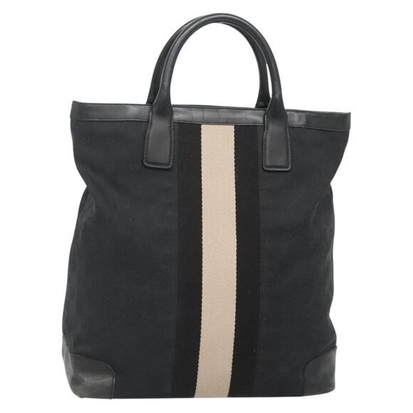 GUCCI GG Canvas Sherry Line Hand Bag Black Silver 002 002 - Picture 1 of 16